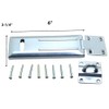 NU-SET Lock | 6" Single Hinged Hasp with Rolled Edges