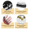 uxcell Clear Toiletry Bag, 12 Pcs PVC Transparent Makeup Bag