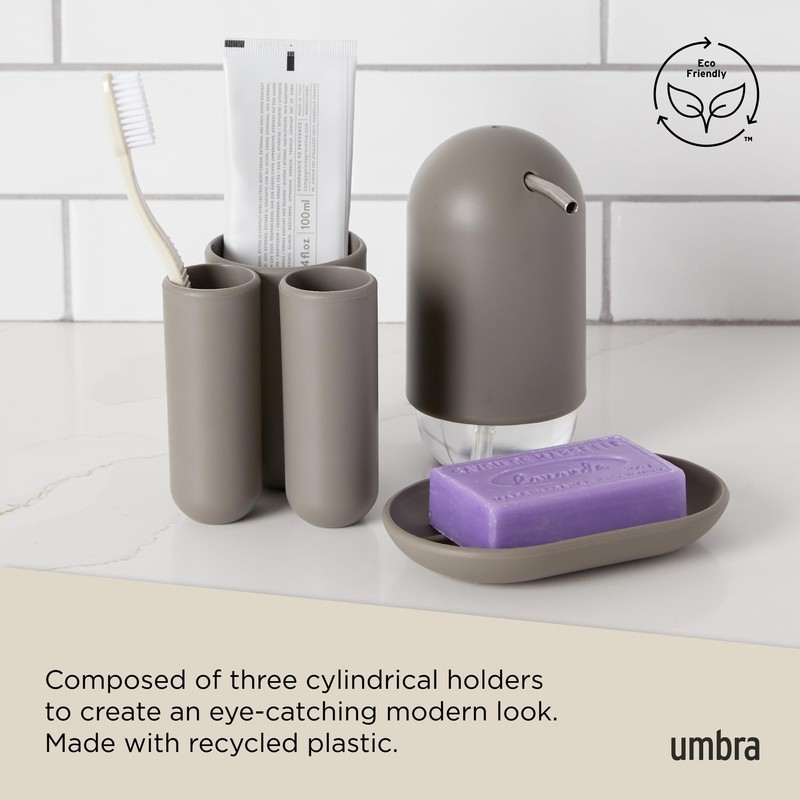 Umbra Touch Toothbrush Holder and Toothpaste Organizer - Modern Bathroom