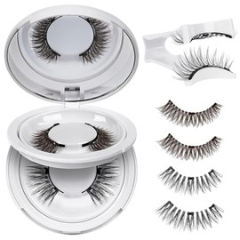 Pestañas Postizas Magneticas, 2 Pares Pestañas Magnéticas Reutilizables, Con Aplicador, Aspecto Natural, Fácil de Aplicar, Perfecto para el Uso Diario y de Fiesta