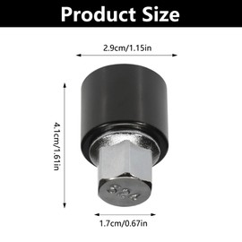BRIOTA Screw Socket Wrench Tool 524, Anti Theft Car Locking Wheel Nut Key, Security Master Replacement for Volkswagen