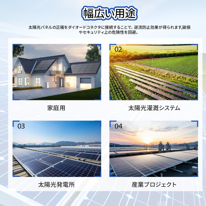 Backflow Prevention Diode, 2 Pack MC4 Diode Connector, MC4 Backflow