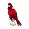 Cardinal Tree Topper, Cardinal Christmas Tree Topper with Santa Hat,