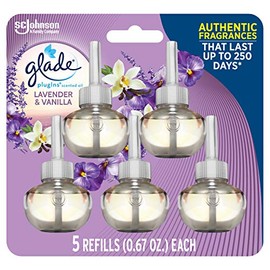 [glade/grade] Plug-in Oil Refill (0.7 fl oz (19.8 ml) Pack of 5) Lavender & Vanilla Glade Plugins Scented Oil Lavender & Vanilla5 Refills
