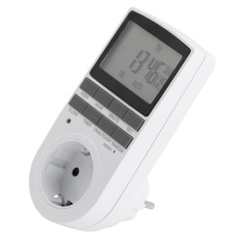 MC Power Digital Timer | WZ-10 | 10 Programmes, 24 Hour Timer, 3,680 W | Timer with Random Function, Daily Programme, for Lamps, Devices, Safety