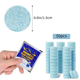 Concentrated Solid Windscreen Washer Tablets, Screenwash Tablet for Car Windshield Glass Cleaning, Car Screenwash Tablets (50 Pieces)