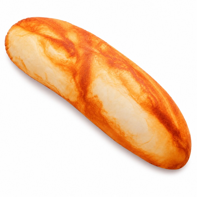 20cm Realistic Bread Plush Pillow – Soft Stuffed Hug Pillow