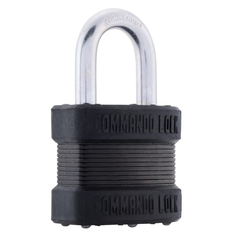 Blackout High-Security Laminated Steel Commando Lock Padlock - Anti-Pick Technology,
