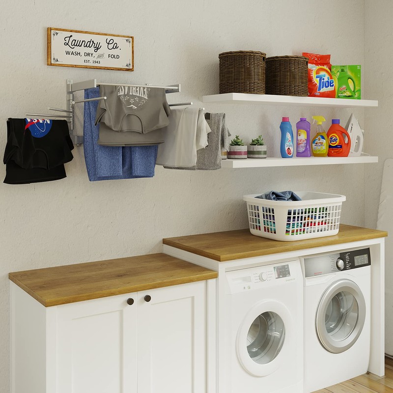 brightmaison BGT Wash Clothes Drying Rack Wall Mount Laundry Room