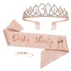 30th Birthday Sash and Tiara, Finally 30 Birthday Rhinestone Crown