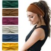 Pack of 6 Bandana Headbands for Women Wide Wavy Headscarf