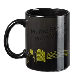 Borussia Dortmund, BVB-Zaubertasse mit Skyline, Schwarz / Gelb, 0, 1 Stück (1er Pack)