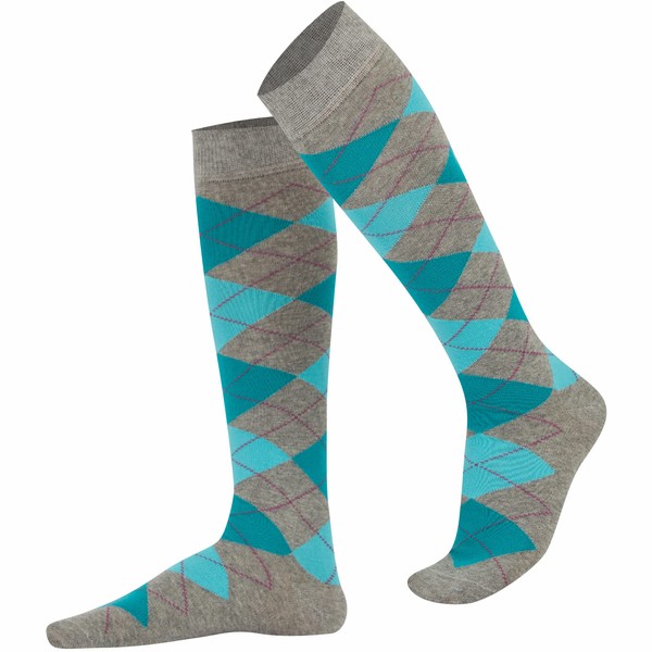Mysocks Calcetines largos unisex hasta la rodilla, Turquesa menta sobre