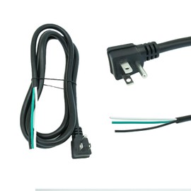 6ft Cable Power Cord Pigtail 3 Prong 14AWG Open Wiring End Heavy Duty SJT Replacement Power Cord 110V 115V 120V Pigtail for Universal AC Appliance NEMA 5-15 Plug US SJT 14AWG (15A) (14/3)