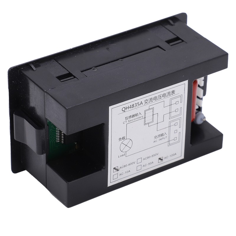 QH4835A LCD Dual Display Current Voltage Meter Electrical Digital Ammeter
