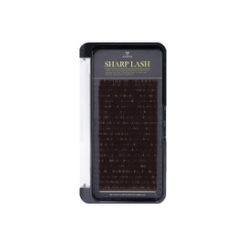 Amber Lash Brown Sharp Lash, Colored Flat Lashes for Professional Eyelash extension with Various Curls, Thickness and Length (C Curl, 0.20mm MIX)