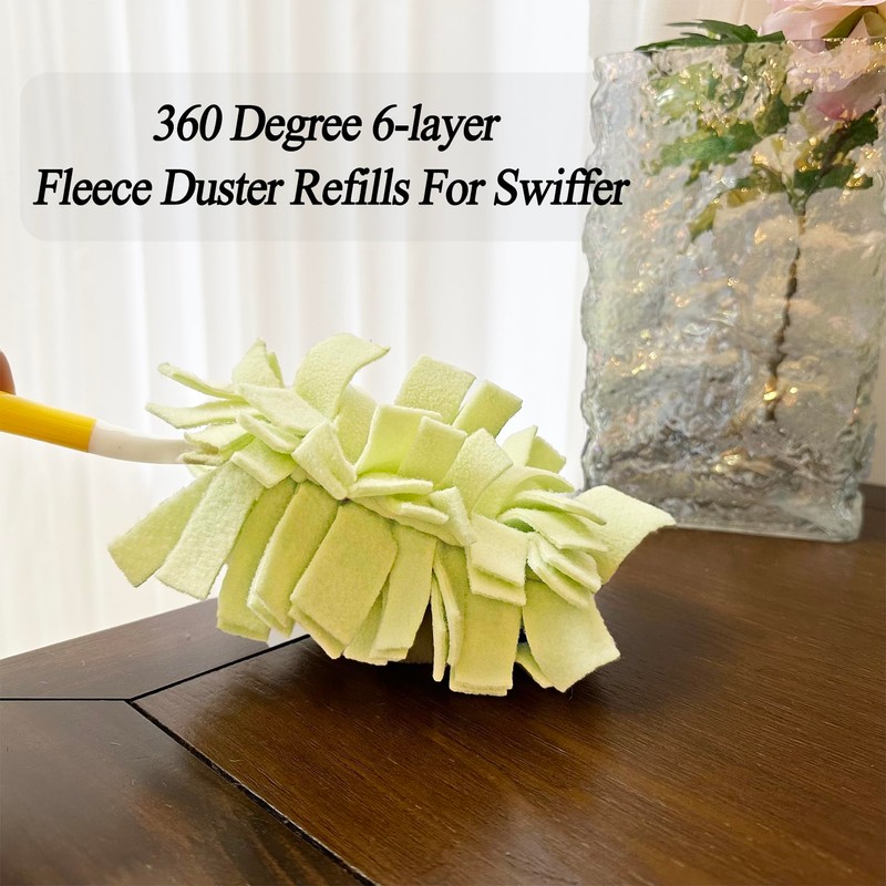 6 Layer Fleece Duster Refills for Swiffer Hand Duster, Zero