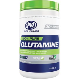PVL Glutamine, 100% Pure, Unflavoured / 1000g +200g Bonus (Unflavoured Only)