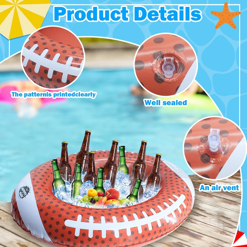 2 pcs Inflatable Football Drink Cooler, American Football Theme Party