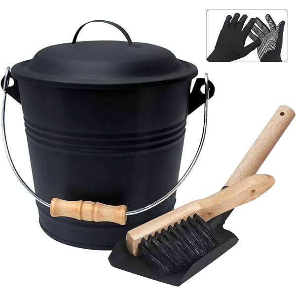 BRIAN & DANY Mini Ash Bucket with Lid and Shovel,