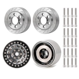 RCLions 4pcs Stainless Steel RC Wheel Weight Block 56g Counterweight Upgrade Parts for 1.9" Beadlock Wheels