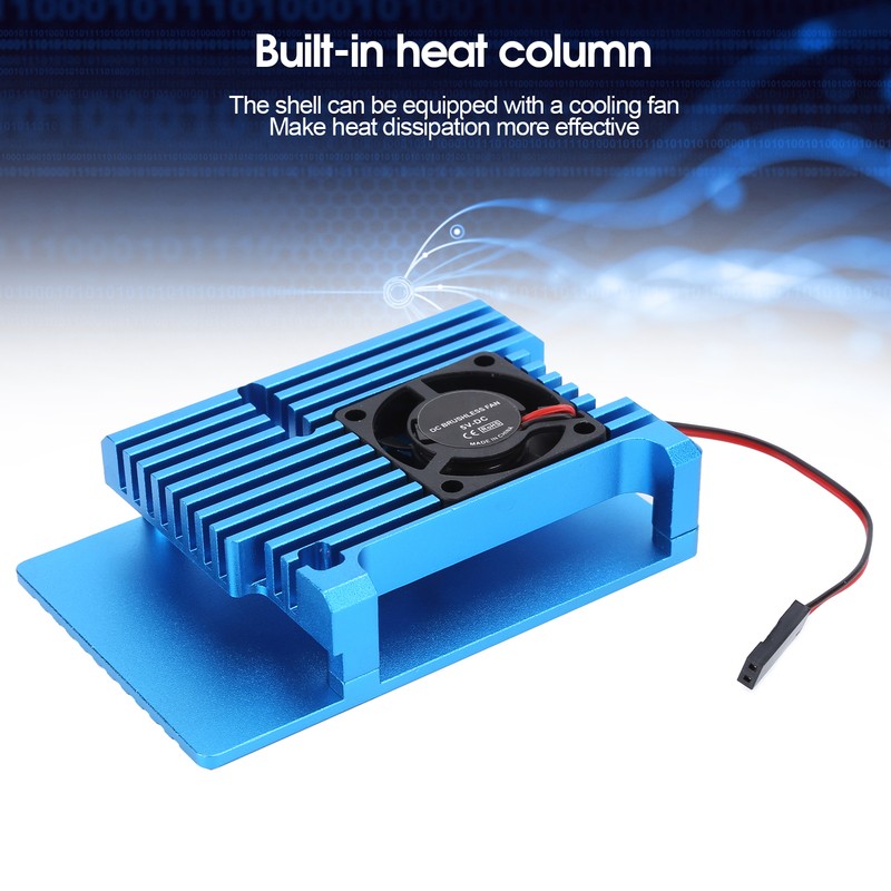 Single Fan Heat Sink CNC Protective Cover for Raspberry Pi