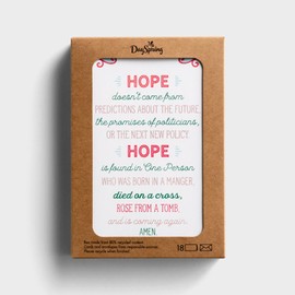 DaySpring - Hope Good Steward Christmas Cards - 18 Christmas Boxed Cards with White Envelopes, CSB (J6344)