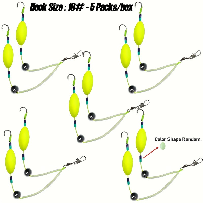 5 Packs Carp Fishing Hook Rig Set – Reverse Off-Bottom