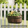 2Pack Wood Fence planters Window boxes planters Railing planter box