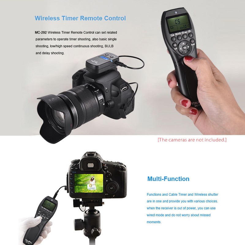 YouPro MC-292 S2 2.4G Wireless Remote Control LCD Timer Shutter