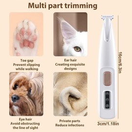Lobuobi Petior Pet Paw Trimmer, Petior Paw Trimmer, Loom and Ledge Dog Trimmer, Petoir Paw Trimmer for Dogs, Pet MicroPrecision Trimmer, Electric Dog Trimmer for Paws Eyes Ears Face Rump (1Set)