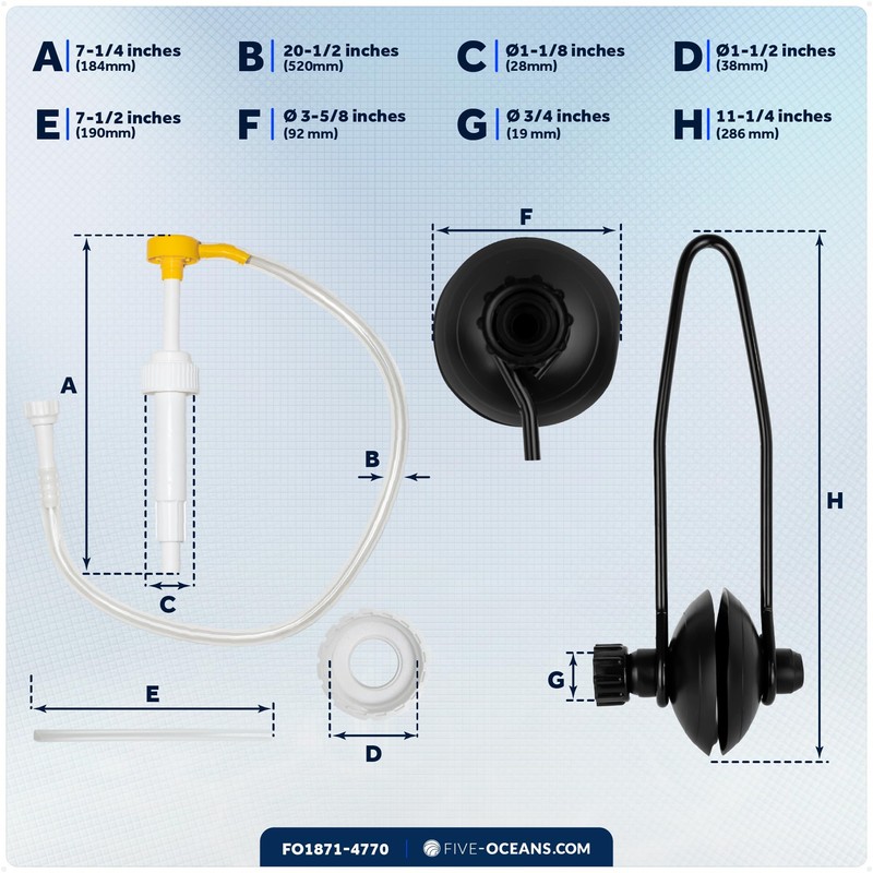 Five Oceans Outboard Motor Flusher and Lower Unit Gear Oil