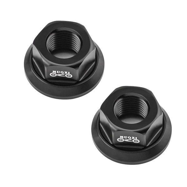Saipor 2Pcs M9.5(3/8”) Bicycle Hub Flanged Axle Nut Aluminum Alloy