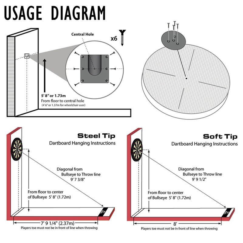 NICEIN® Dartboard Holder, Dartboard Holder, Sturdy Dartboard Stand, Dartboard Hanging,