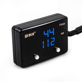 JJCOCO Dual Oil Pressure Gauge 232PSI LED Digital Display 12V Press Gauge Meter Kit with Oil Pressure Sensor for Car Truck Vehicle Automotive