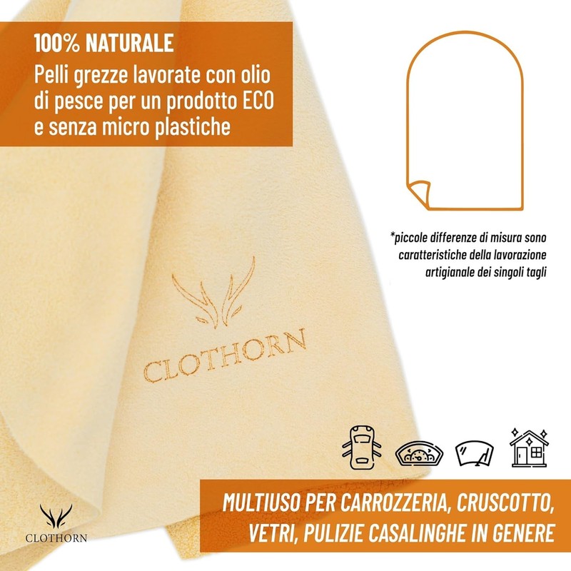 Clothorn® Professional Car Suede Leather - Made in Italy -