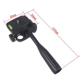 FEICHAO Three-Way Head Handle 1/4 Screw Level Rotating Bracket for Tripod SLR Photography Accessories (1/4" Thread)
