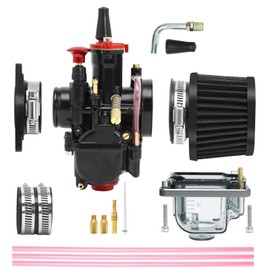 Carburetor PW-K Carb with Air Filter Intake Manifold Adapter Visible Float Bowl 90°Guide Elbow Tube for Predator 212 GX160 GX200 BT200X CT200U Pit Dirt Bike Enduro Off Road ATV Quad Scooter (32mm)