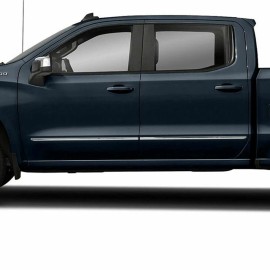Best Less Truck Flat Body Side Molding for 2019-2025 Silverado Crew Cab [1 1/4" Stainless] Set 4