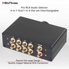 SIUNIMAS 4-in 1-Out Pro RCA Passive Audio Switching Box 4