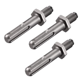 sourcing map 3/8" Drill Chuck Adapter, to 3/8-Inch(M10 x 15mm) Thread Keyless Drill Chuck Adapter Round Shank for Impact Driver, Pack of 3