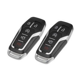 X AUTOHAUX 2pcs 5 Button Smart Key Fob Case Keyless Entry Remote Key Shell for Ford F150 F250 Explorer Edge 2015-2017 M3N-A2C31243300 with Blade No Chip