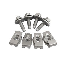 Zieichy Front Skid Plate Filter 4 Nuts & Bolts Compatible with Ford Expedition F150 Navigator 2015-Up Replace 4034A