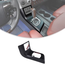 HIRUFAIT Center Console Gear Shift Panel Frame Cover Trim for Tundra 2007 2008 2009 2010 2011 2012 2013, ABS Material Car Interior Decoriation Accessories (Matte Black)