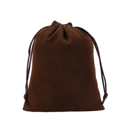 YoungJewl 25Pcs Velvet Jewelry Bags With Drawstring Coffee Pouches Gift Bags for Wedding Favors Party Christmas Candy Bags（4.8X6.0Inches）