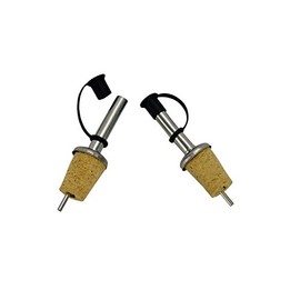 Liquor Bottle Pour Spouts – Free Flow Speed Pourers with Cork Fit – 2 Pack for Wine, Liquor, and Olive Oil Bottles