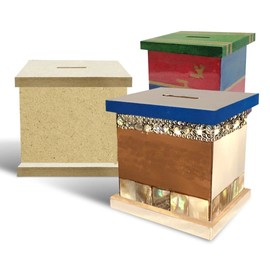 Jewfadz Wooden Money Box, DIY Charity/Savings & Coin Collection | Decorate Your own Creative Gift for Children and Adults