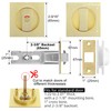 Malimali Pocket Door Lock, Brushed Gold Pocket Door Hardware Square