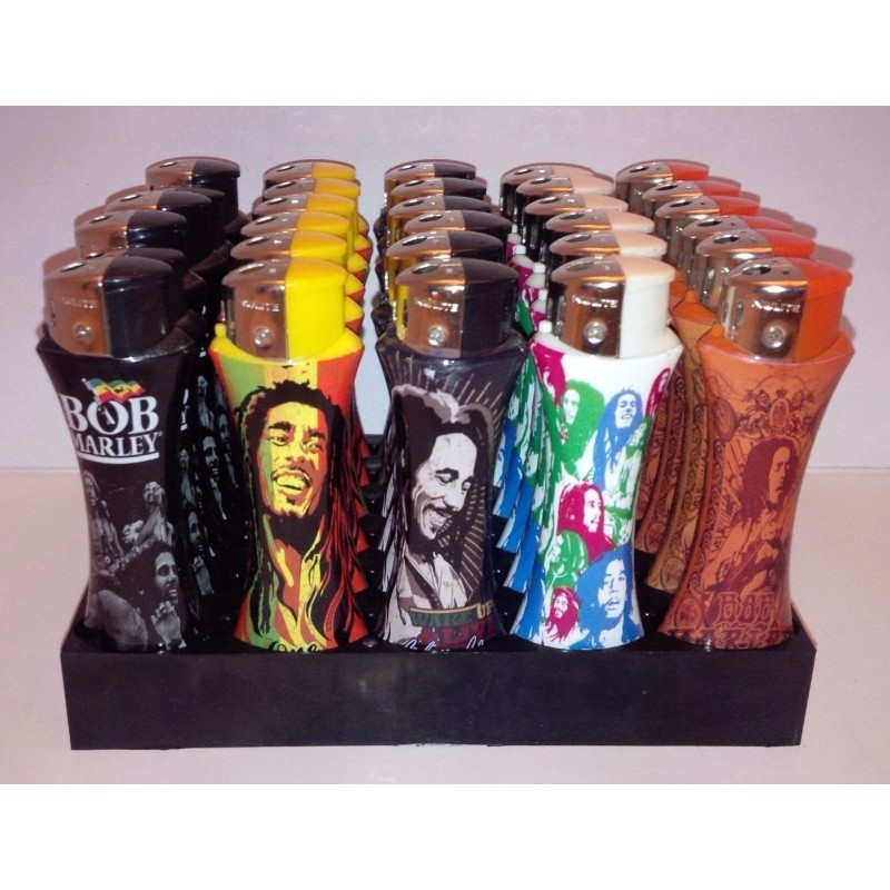25 x BOB MARLEY CURVE LIGHTER different design Refillable/wit