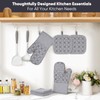 Oven Mitts and Pot Holders Set with Dishcloths, 500 Degree
